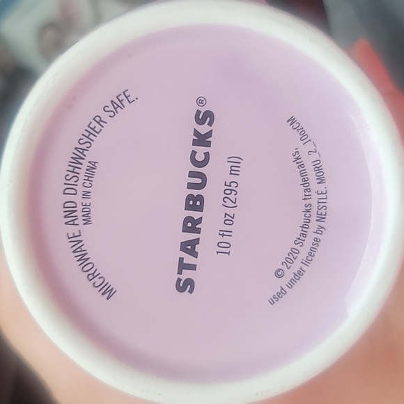 Starbucks 2020 10oz lilac floral mug - Picture 4 of 6